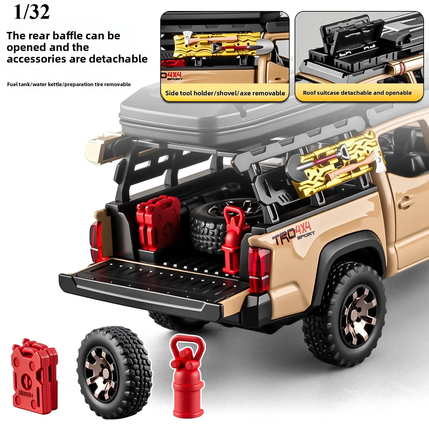 1:24/1:32 Diecast Off-Road Pickup Truck Model 3