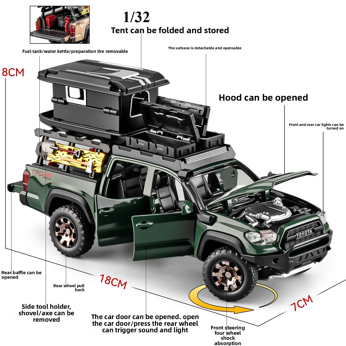 1:24/1:32 Diecast Off-Road Pickup Truck Model 5