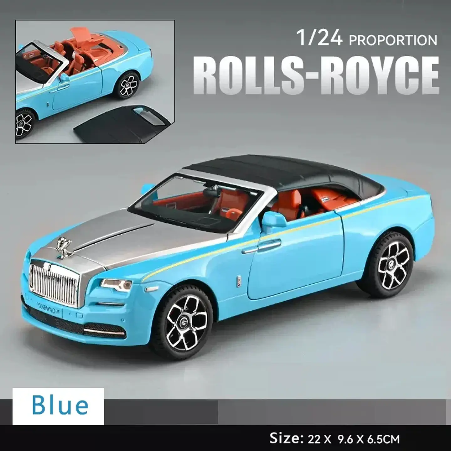 1:24 Diecast Convertible Luxury Car Model 7