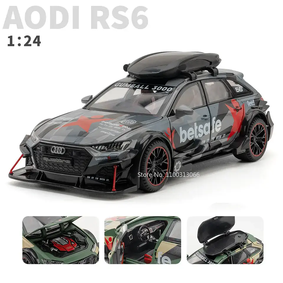 1:24 Diecast Modified Sedan Model – 6 Doors 4