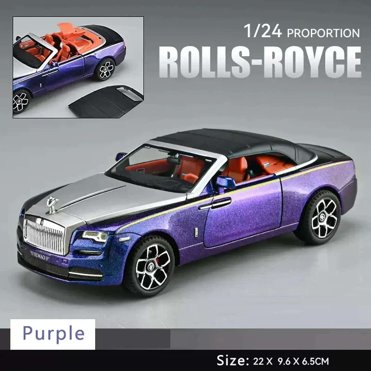 1:24 Diecast Convertible Luxury Car Model 11