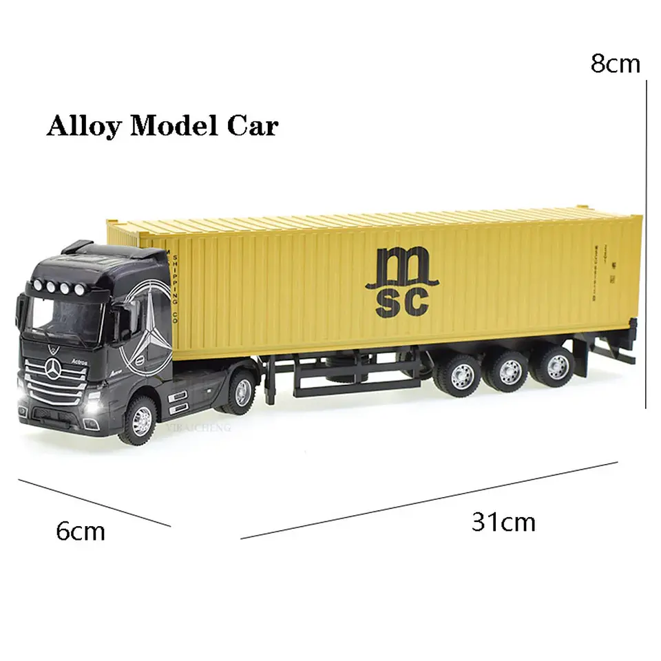 1:50 Diecast Container Truck Model – Sound & Light 6