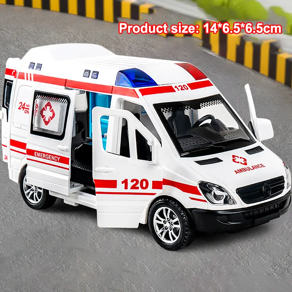 1:24 Diecast Emergency Vehicle Model – Sound & Light 9