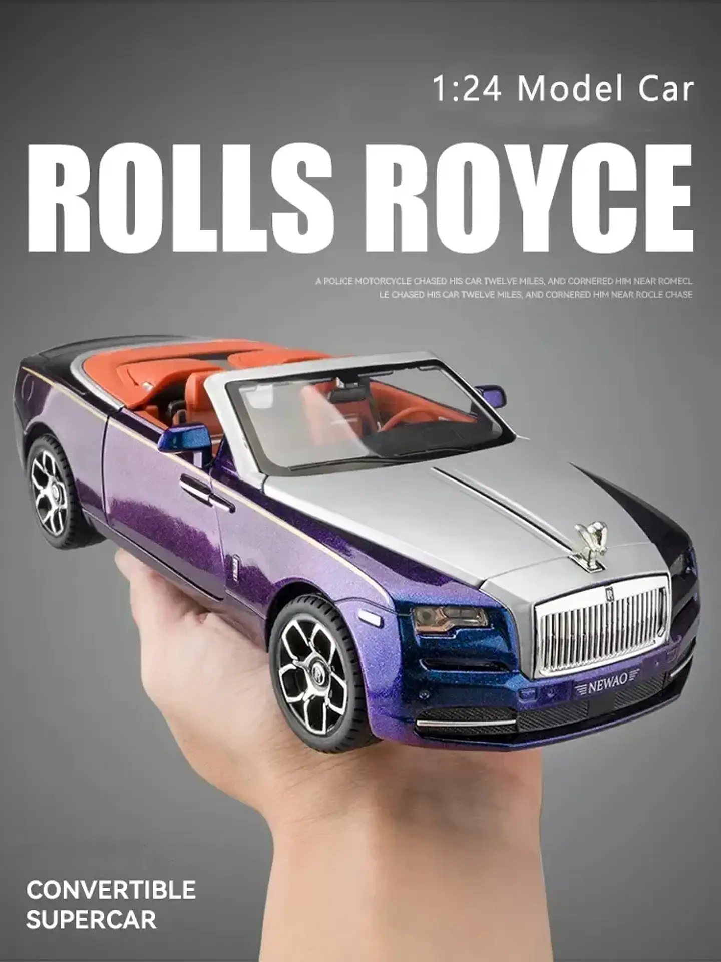 1:24 Diecast Convertible Luxury Car Model 14