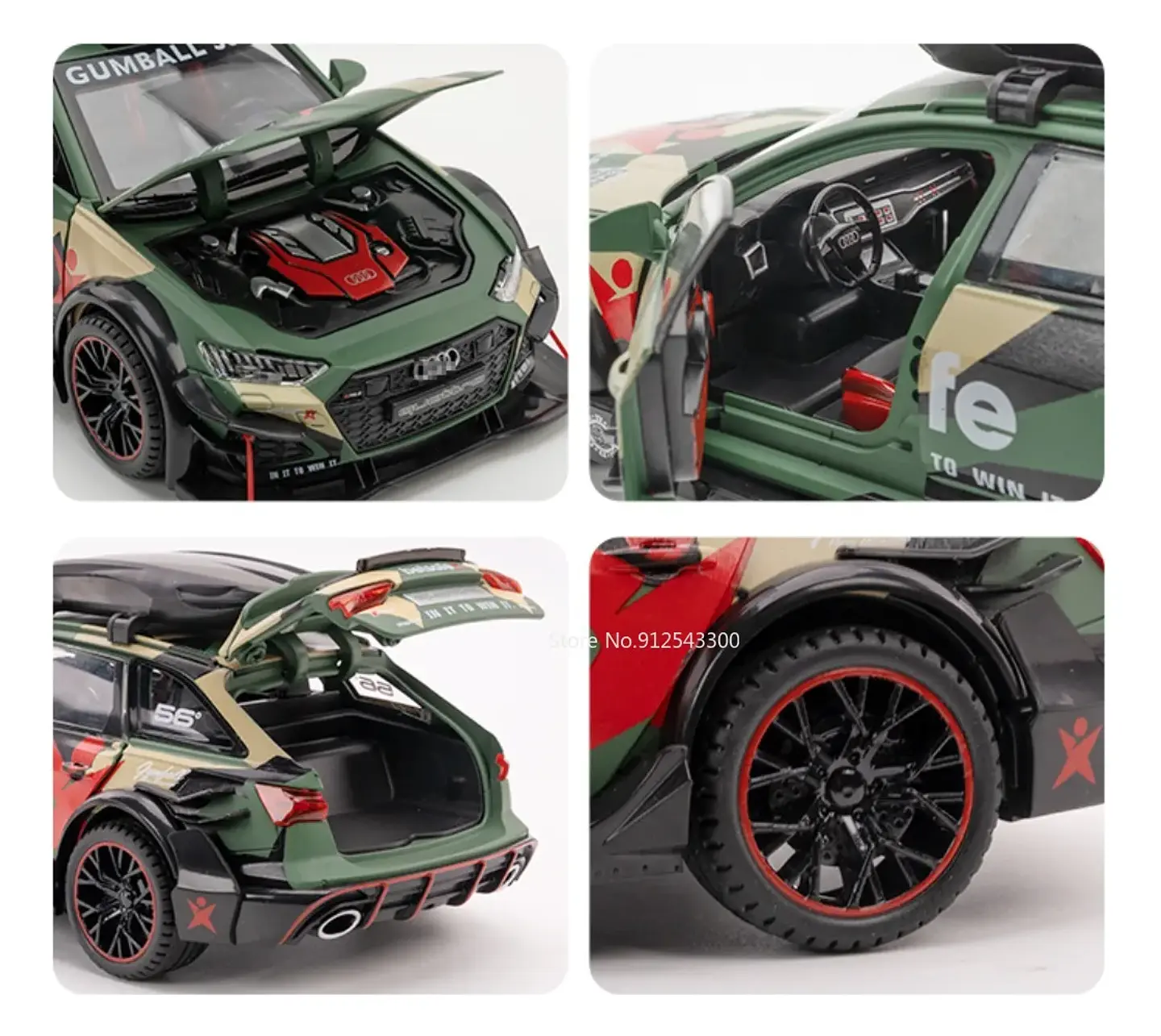 1:24 Diecast Modified Sedan Model – 6 Doors 10