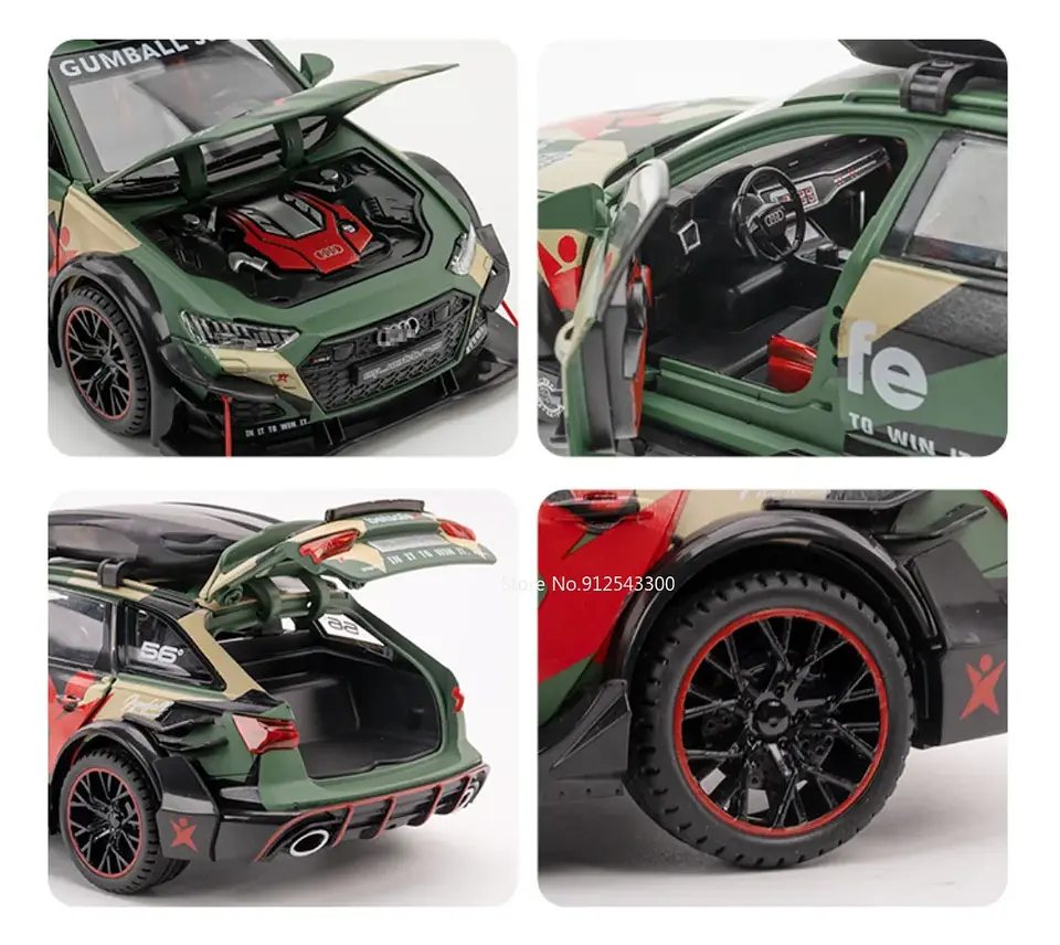 1:24 Diecast Modified Sedan Model – 6 Doors 10