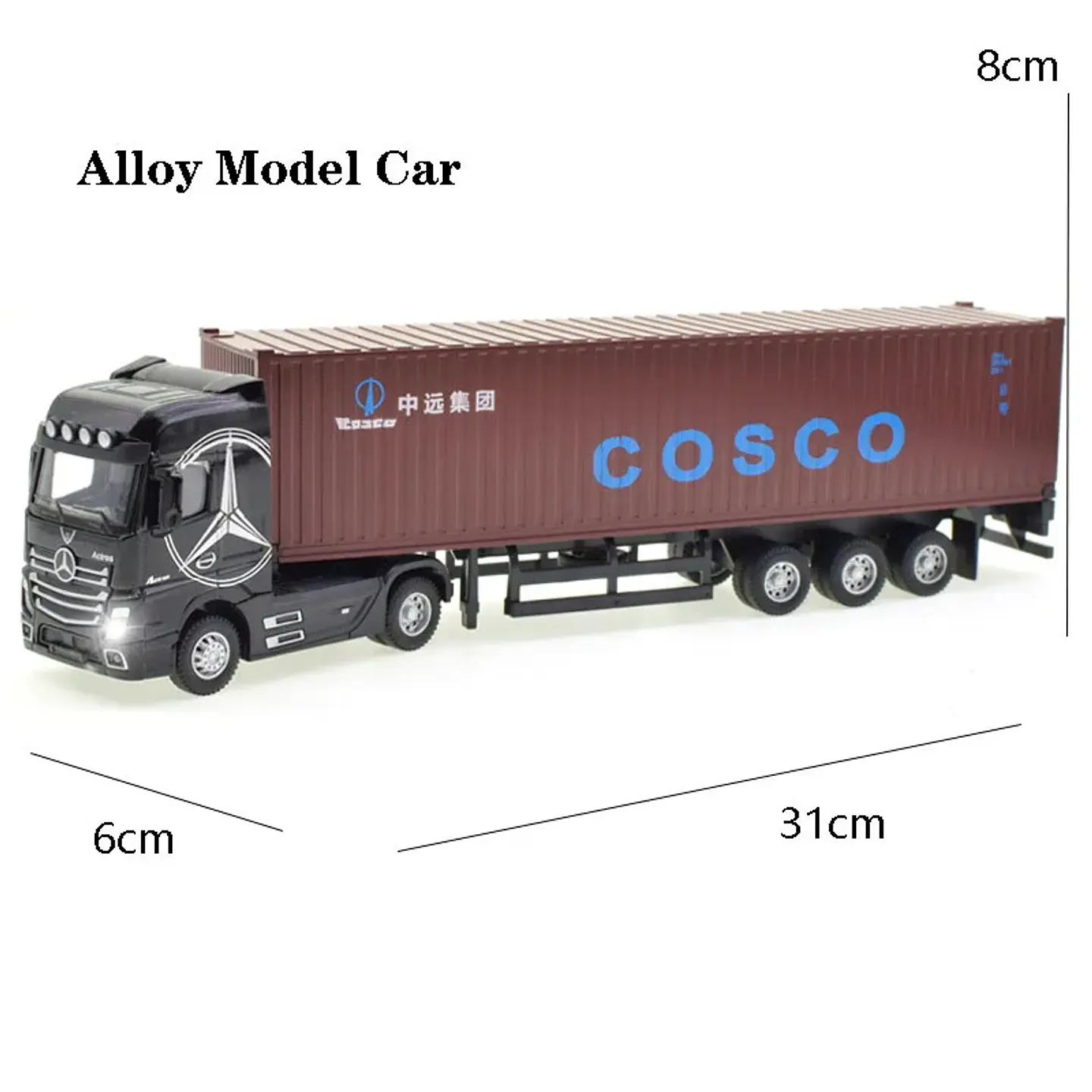 1:50 Diecast Container Truck Model – Sound & Light 11