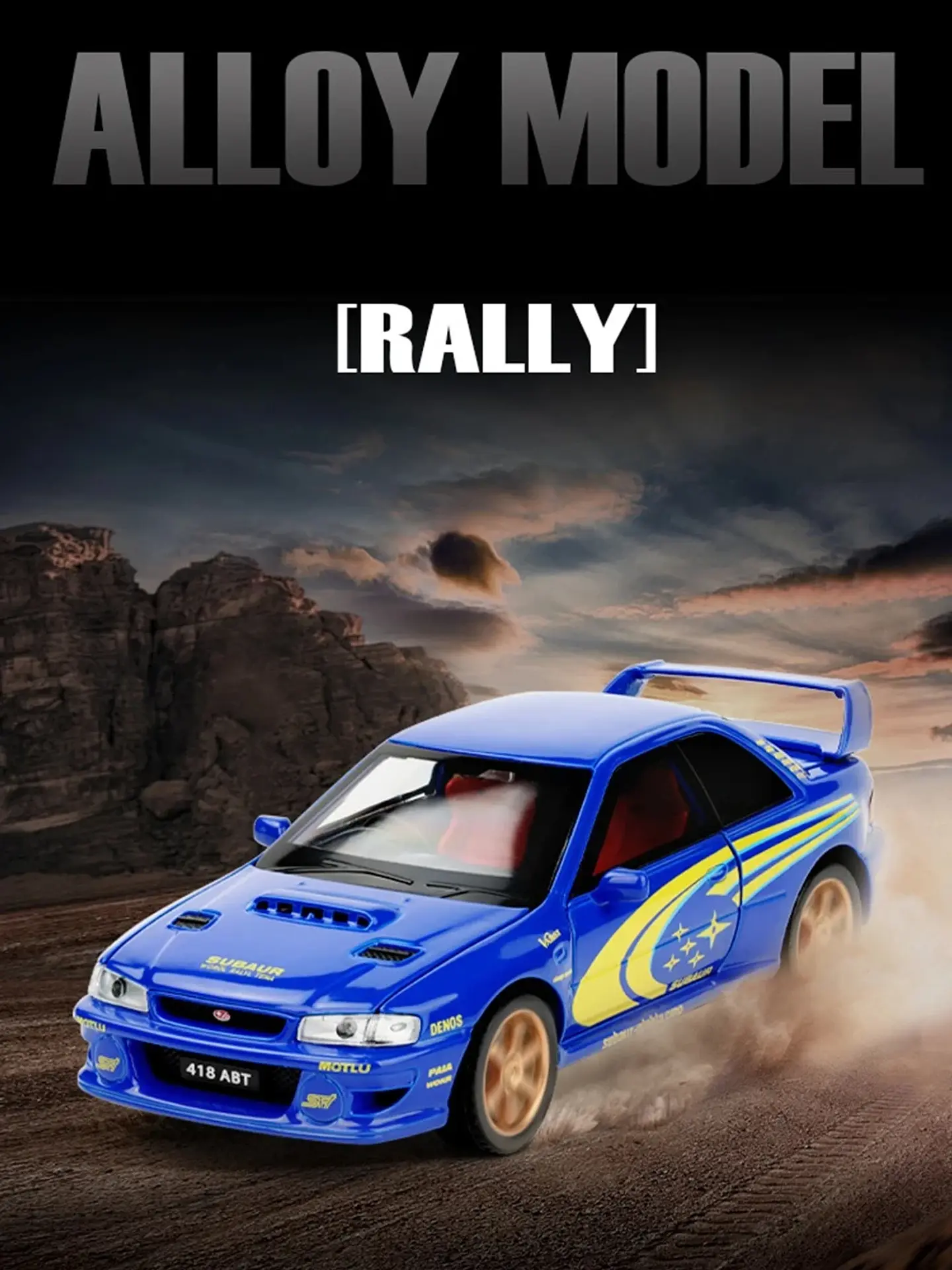1:32 Diecast Rally Sports Car Model 10