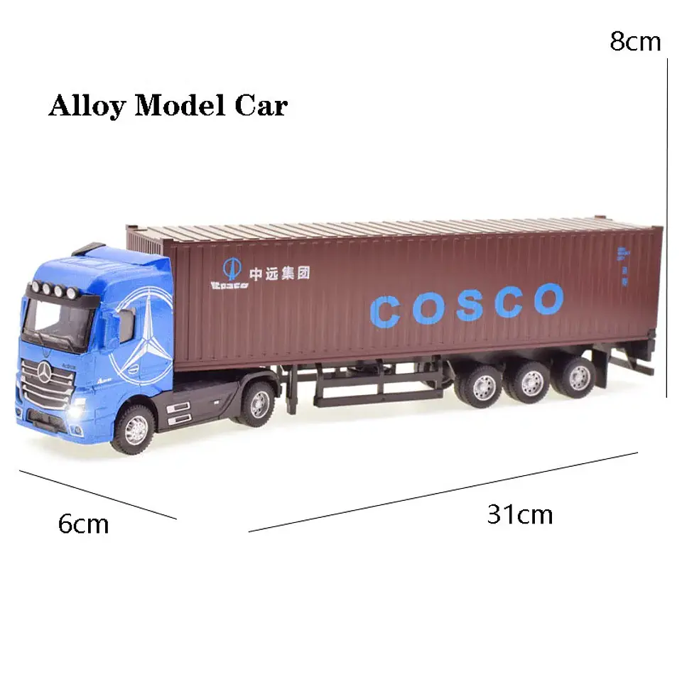 1:50 Diecast Container Truck Model – Sound & Light 13