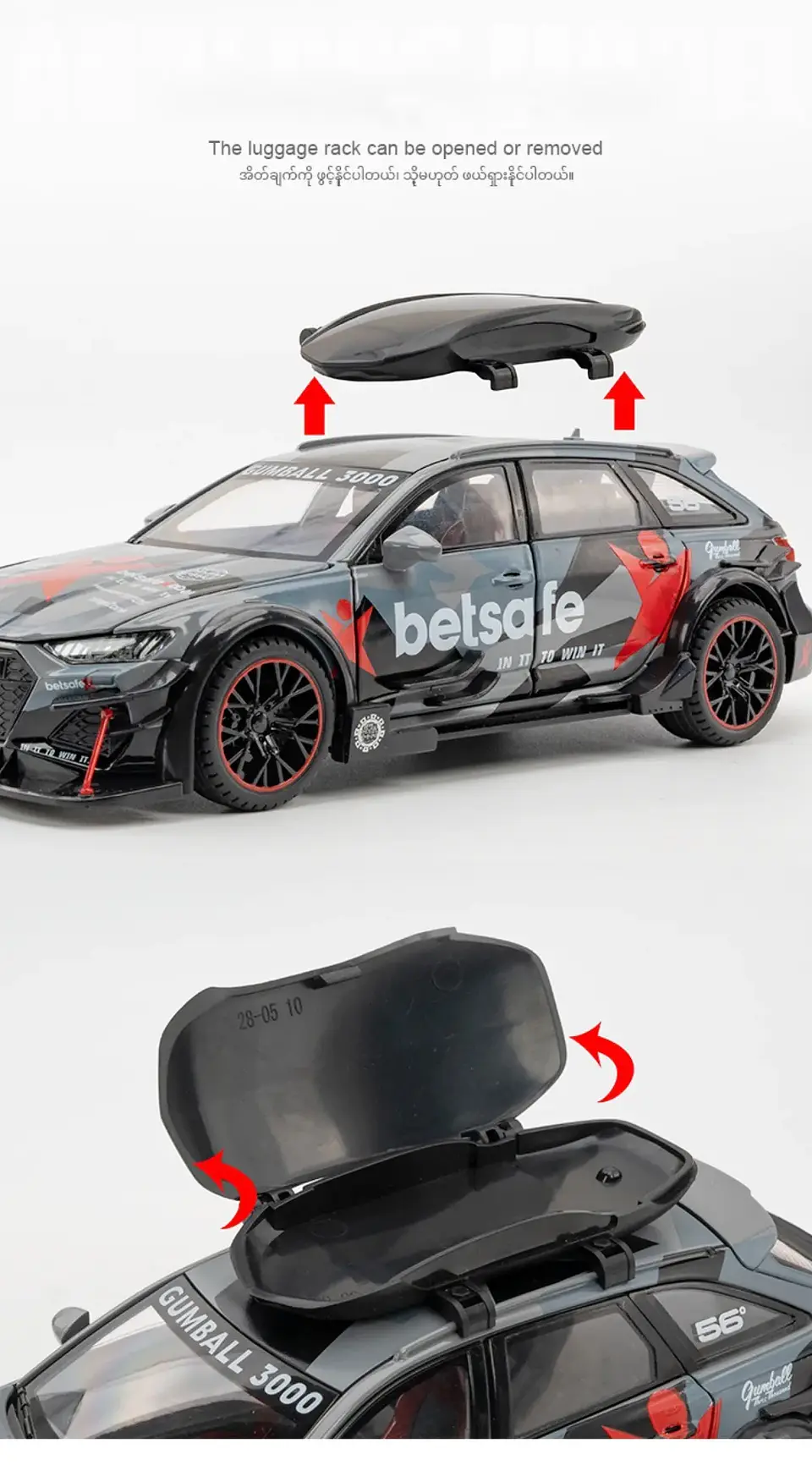 1:24 Diecast Modified Sedan Model – 6 Doors 14