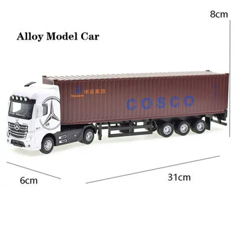 1:50 Diecast Container Truck Model – Sound & Light 17