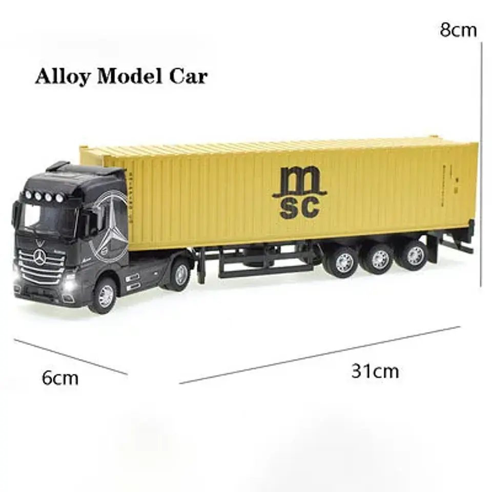1:50 Diecast Container Truck Model – Sound & Light 18