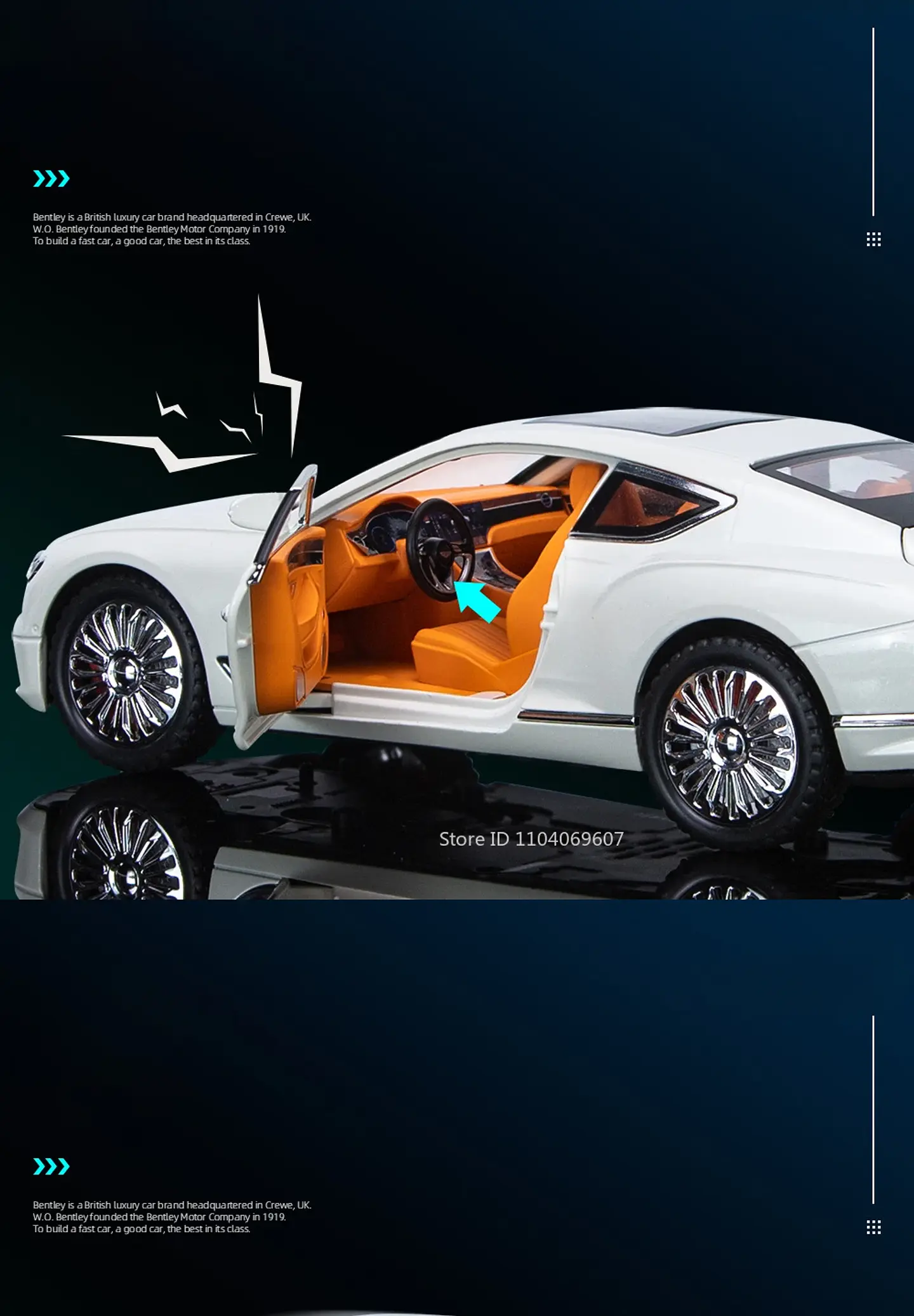 1:24 Diecast Luxury Coupe Model – Sound & Light 19