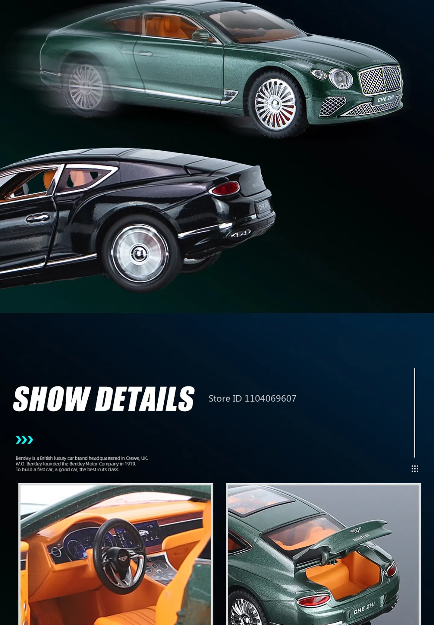 1:24 Diecast Luxury Coupe Model – Sound & Light 20