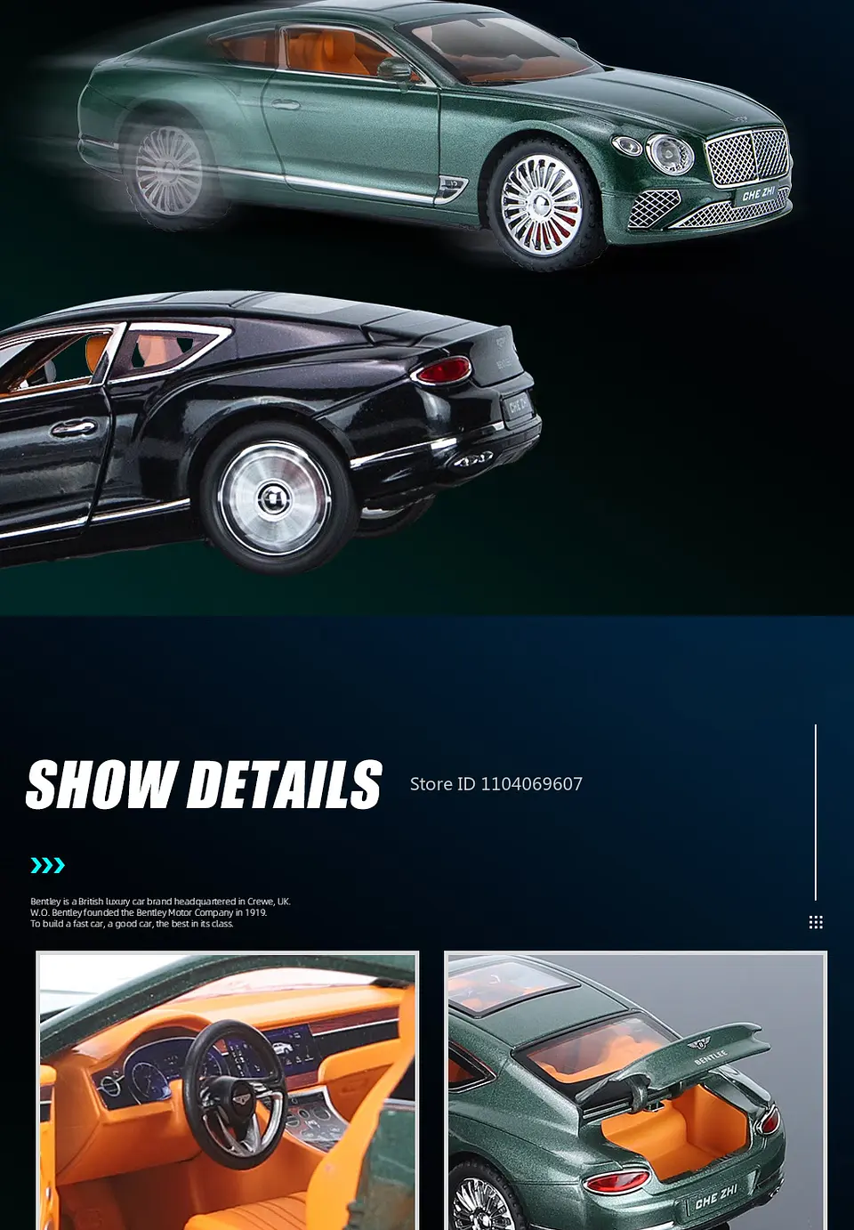 1:24 Diecast Luxury Coupe Model – Sound & Light 20