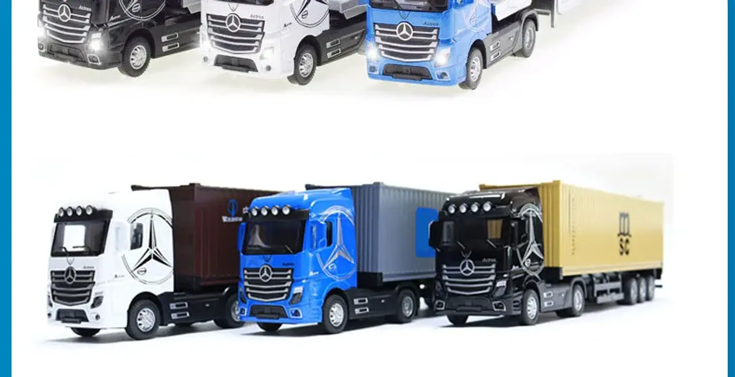 1:50 Diecast Container Truck Model – Sound & Light 23