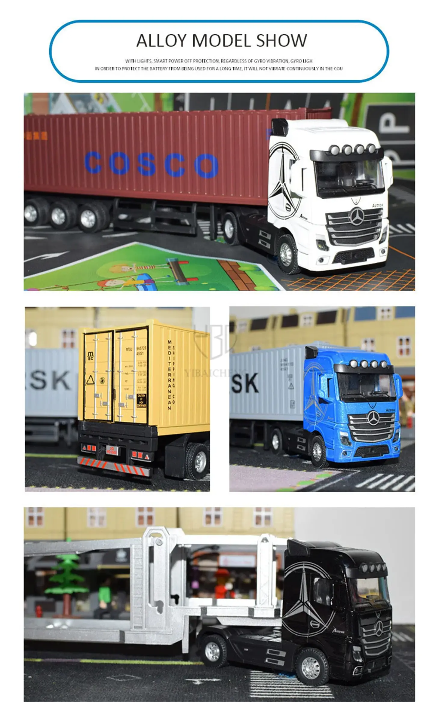 1:50 Diecast Container Truck Model – Sound & Light 27