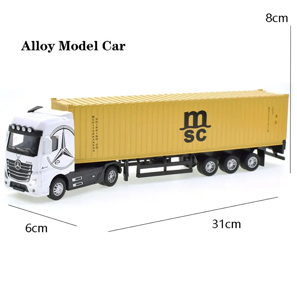 1:50 Diecast Container Truck Model – Sound & Light 29