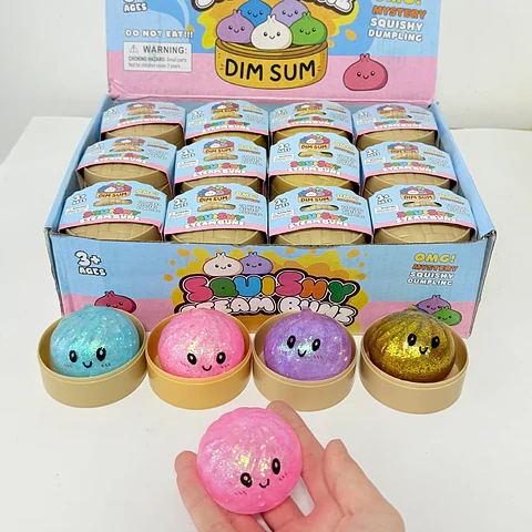 Glitter Dumpling Squishy Toy – Soft TPR