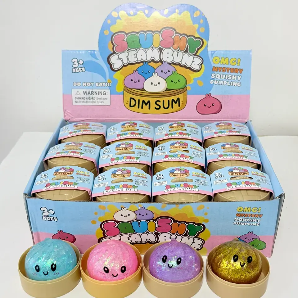 Glitter Dumpling Squishy Toy – Soft TPR 25