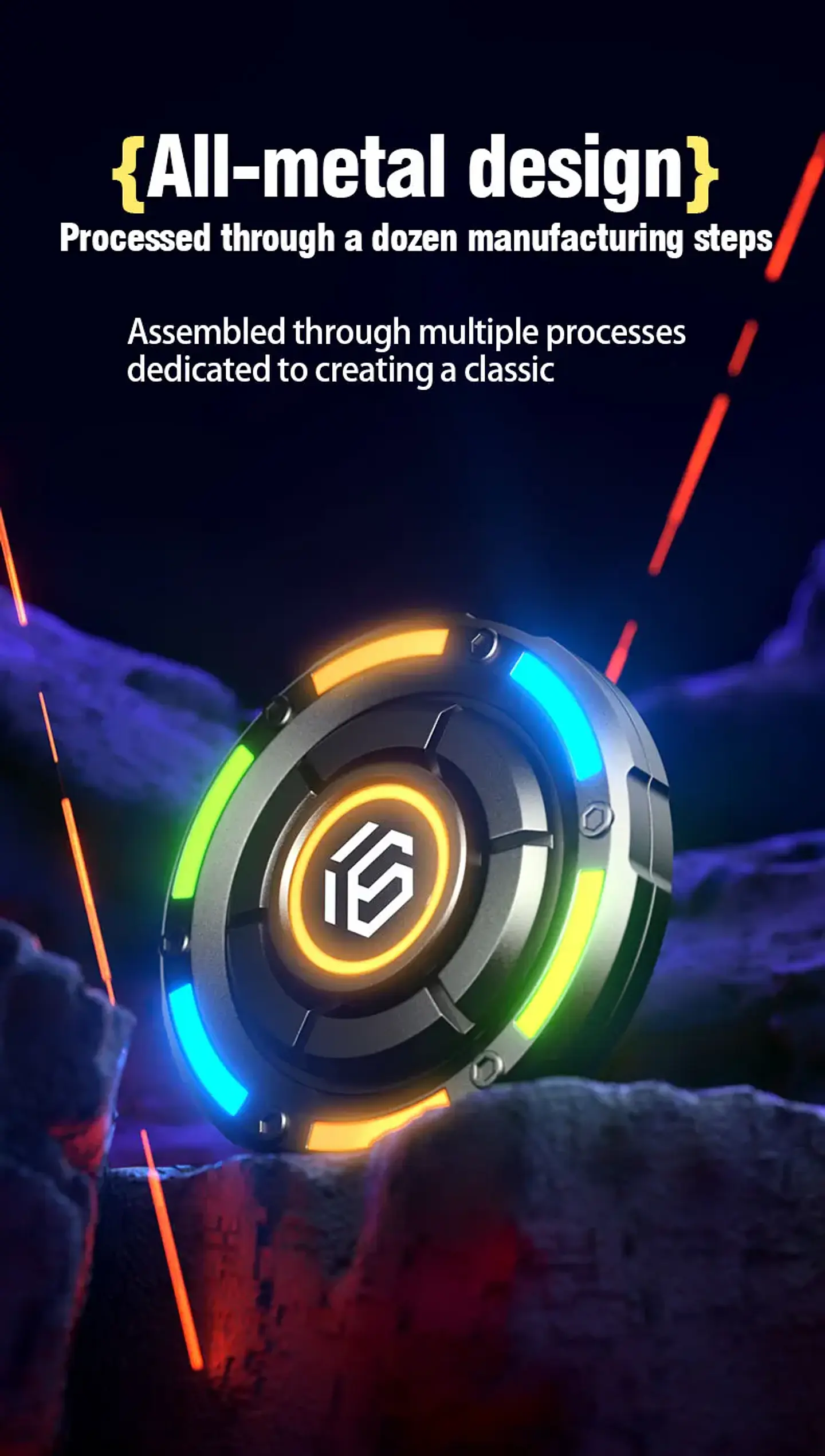 Metal Push-Slide Fidget Toy – Magnetic EDC 17