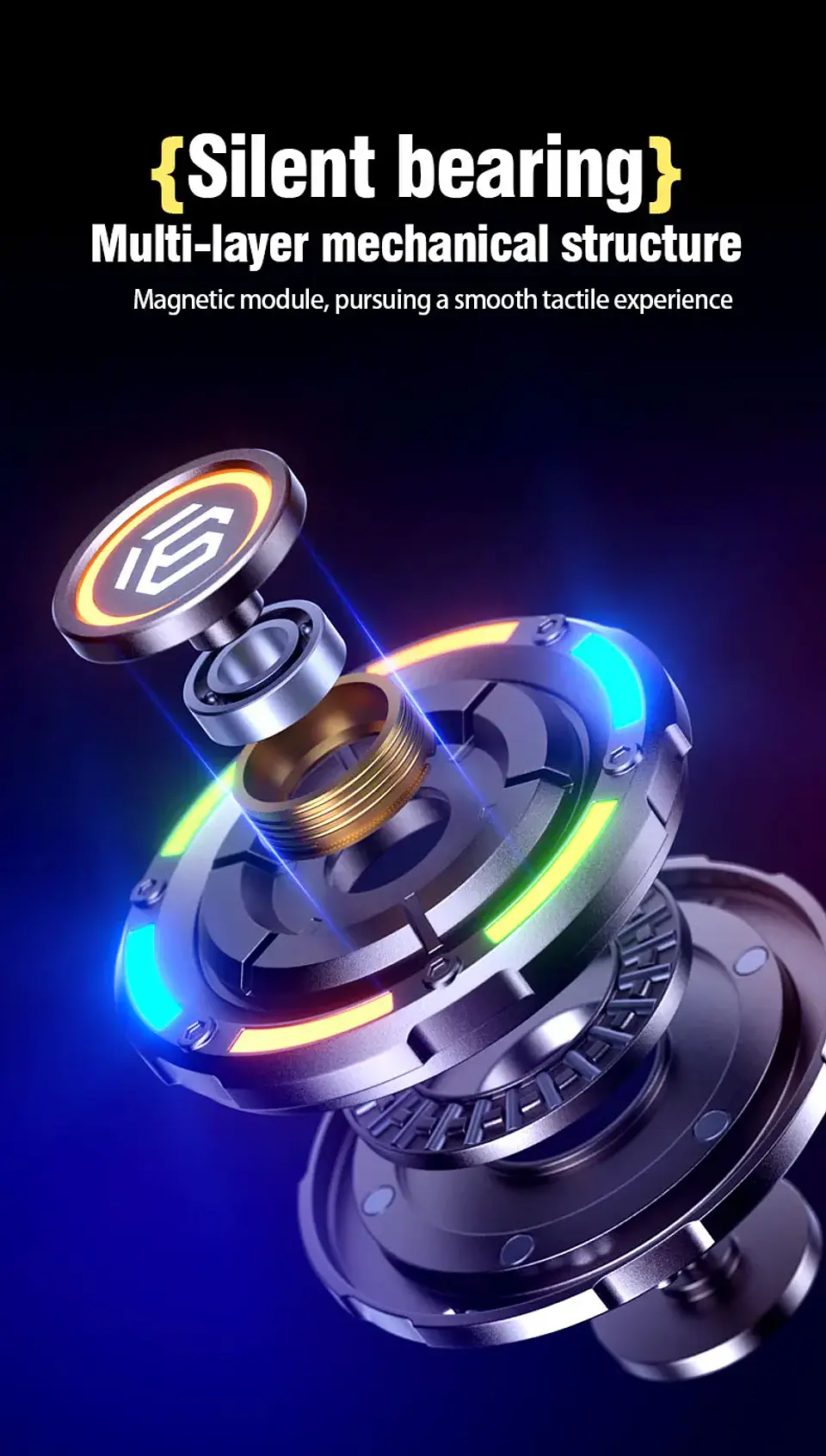 Metal Push-Slide Fidget Toy – Magnetic EDC 18