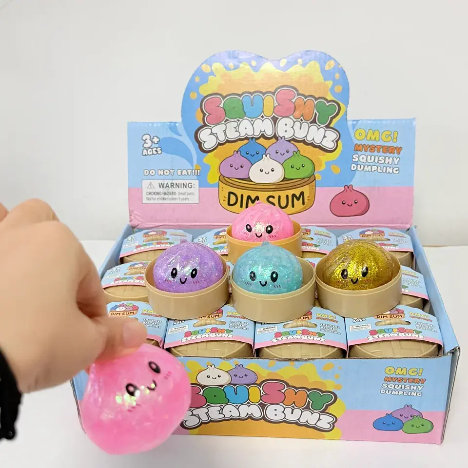 Glitter Dumpling Squishy Toy – Soft TPR 28