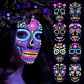Fluorescent Face Tattoo Stickers – Halloween - thumbnail 1