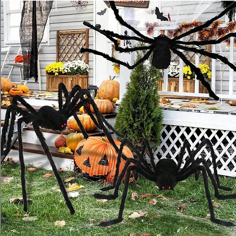 Giant Plush Spider – Halloween Decoration