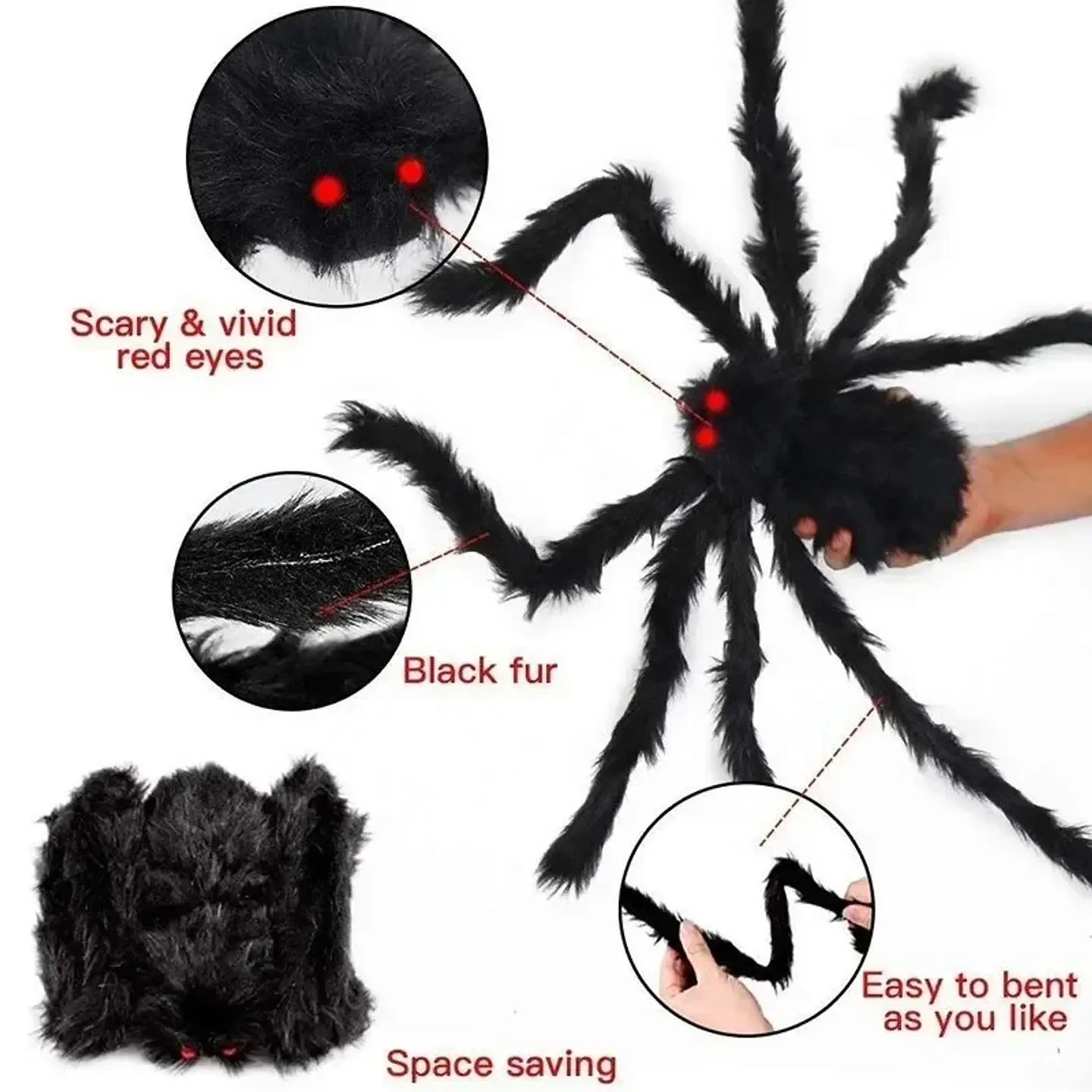Giant Plush Spider – Halloween Decoration 4