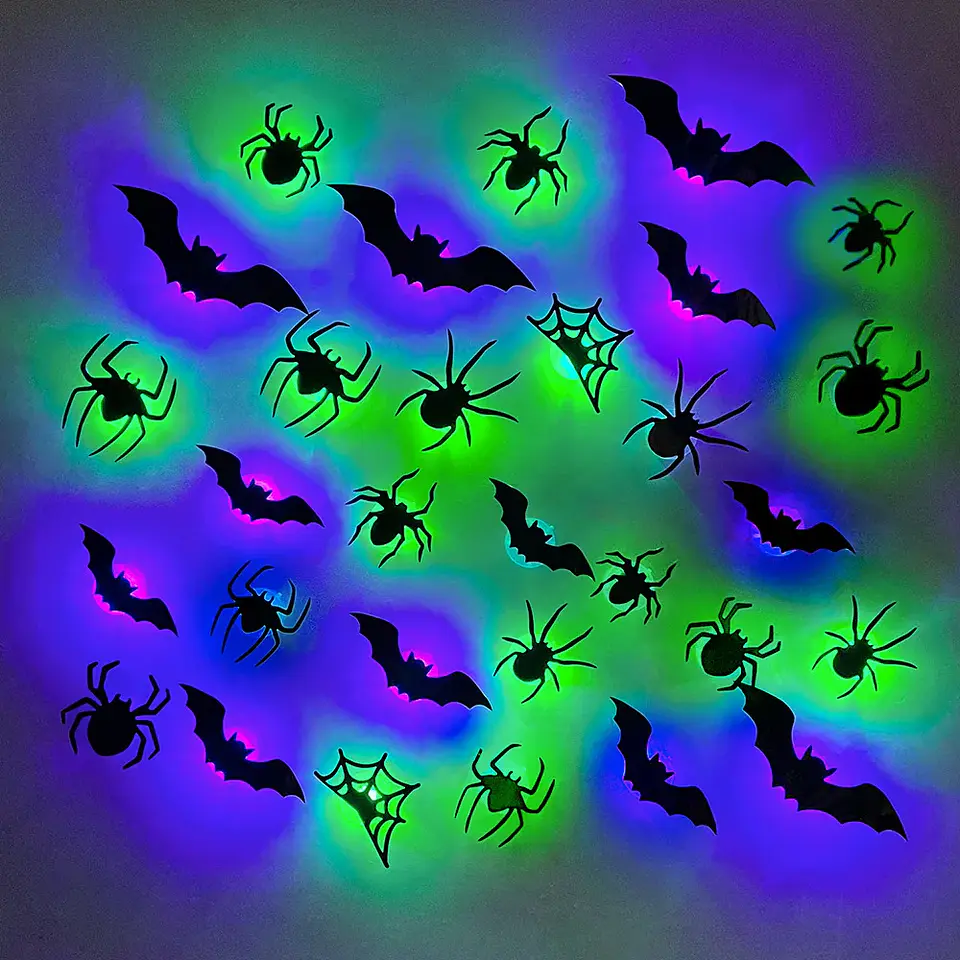 3D LED Bat Spider Night Light – Halloween Decor 4