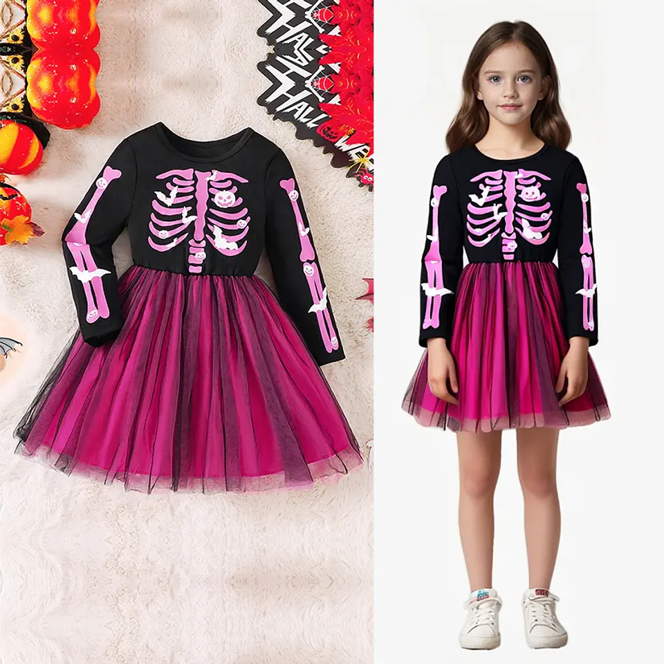 Rainbow Skeleton Dress – Glow-in-Dark Halloween 1