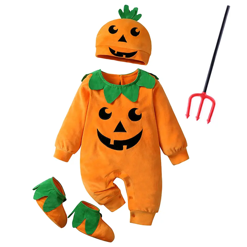 Pumpkin Cosplay Baby Costume – Halloween Jumpsuit 7