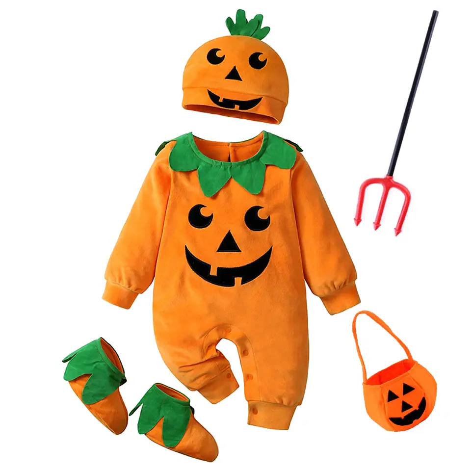 Pumpkin Cosplay Baby Costume – Halloween Jumpsuit 8