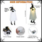 LED Light-Up Witch & Ghost Hanging Ornaments - thumbnail 5