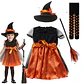 Witch Costume Set for Kids – Halloween Cosplay - thumbnail 2