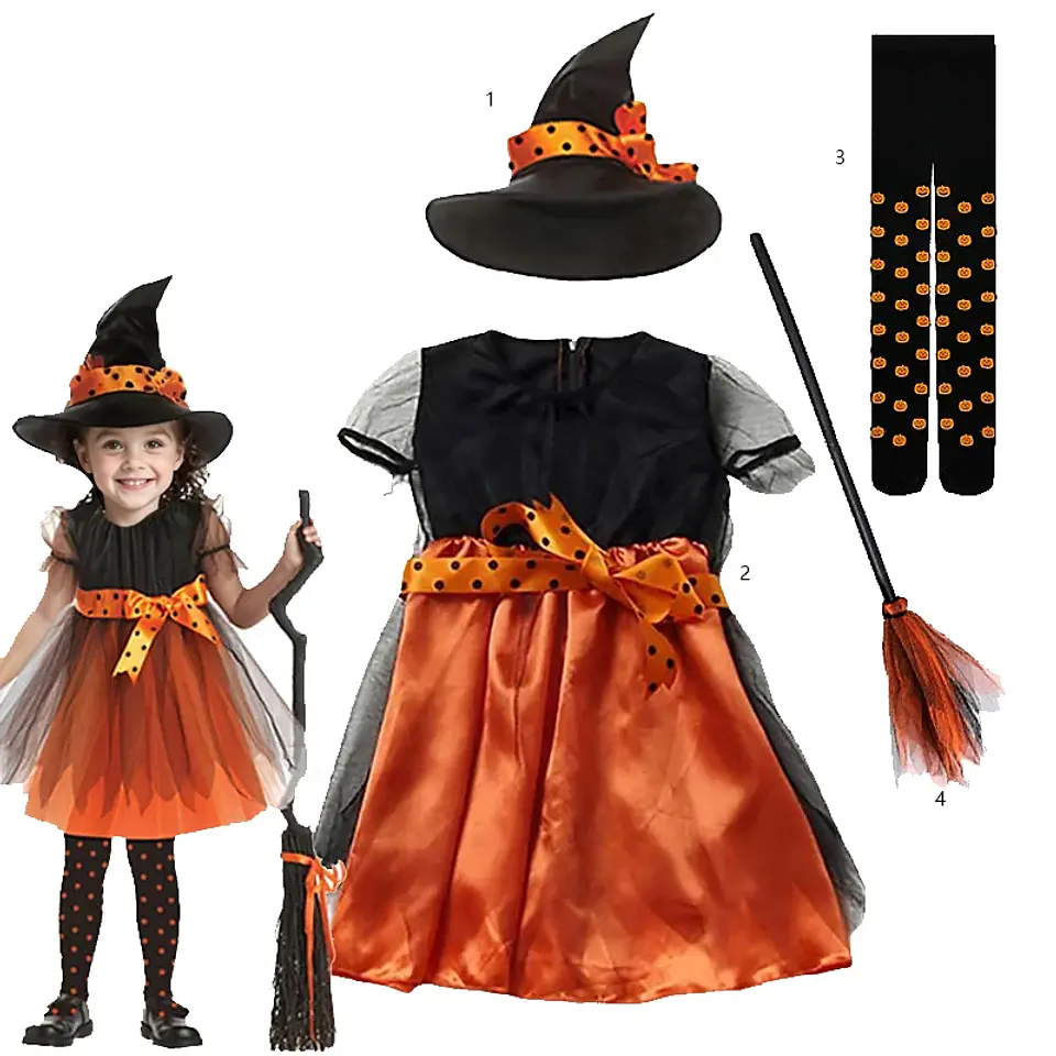 Witch Costume Set for Kids – Halloween Cosplay 2