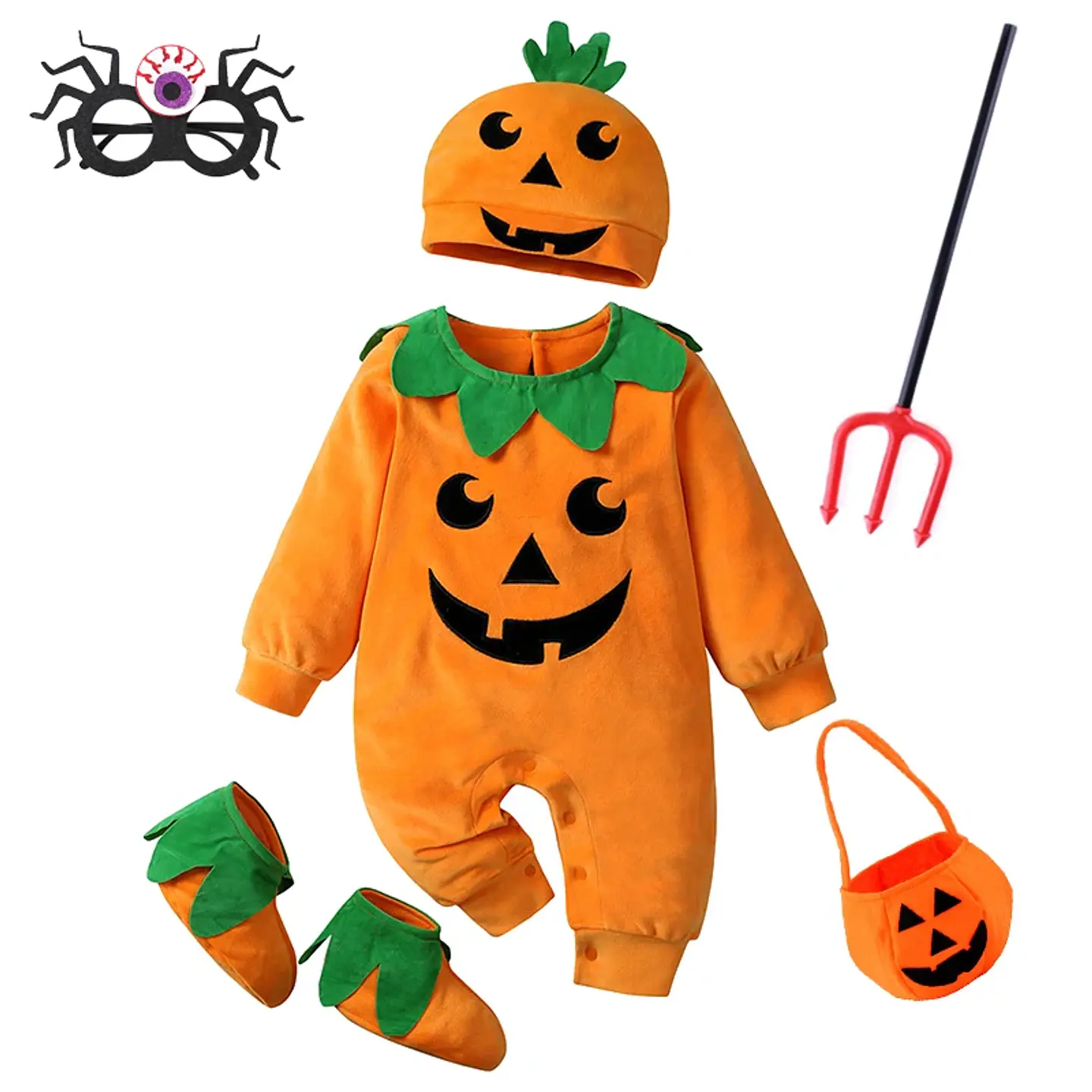 Pumpkin Cosplay Baby Costume – Halloween Jumpsuit 9