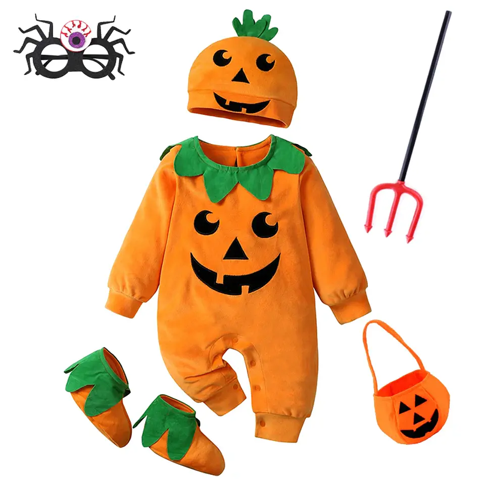 Pumpkin Cosplay Baby Costume – Halloween Jumpsuit 9