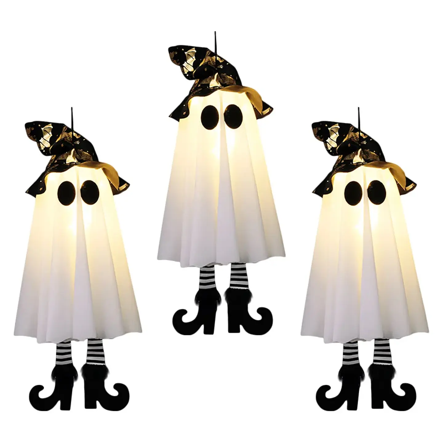 LED Light-Up Witch & Ghost Hanging Ornaments 7