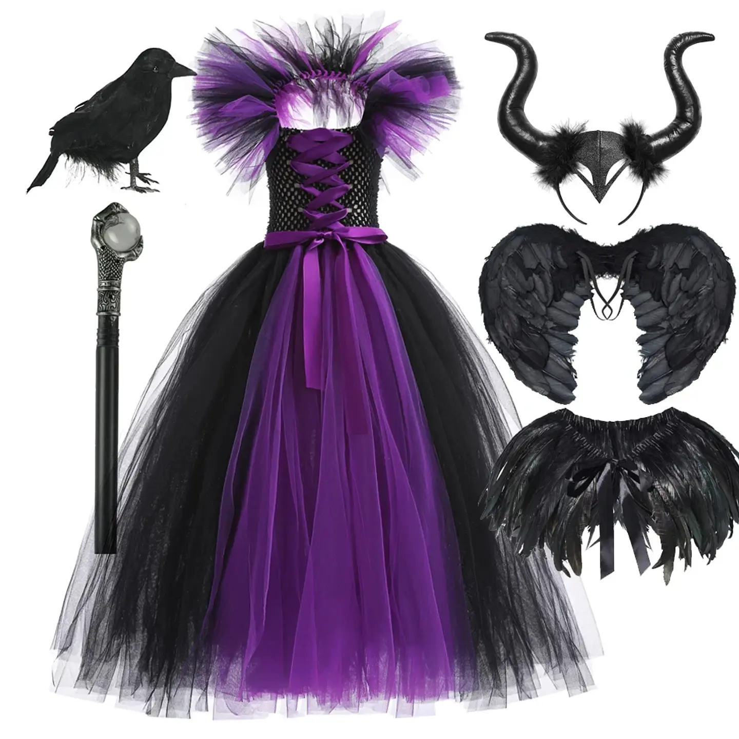 Deluxe Witch Costume Dress – Girls Halloween Cosplay 1
