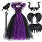 Deluxe Witch Costume Dress – Girls Halloween Cosplay - thumbnail 1