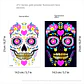Fluorescent Face Tattoo Stickers – Halloween - thumbnail 8