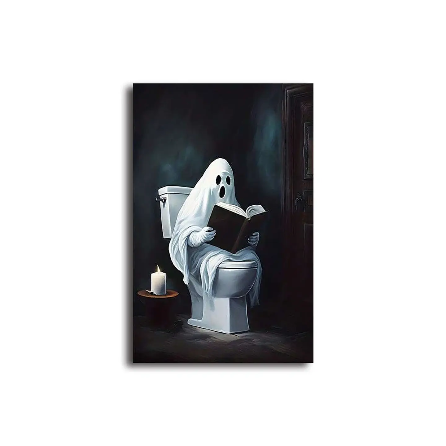 Retro Ghost Canvas Print – Halloween Wall Art 6