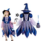 Witch Dress Costume Set – Halloween Girls Cosplay - thumbnail 1