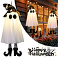 LED Light-Up Witch & Ghost Hanging Ornaments - thumbnail 10