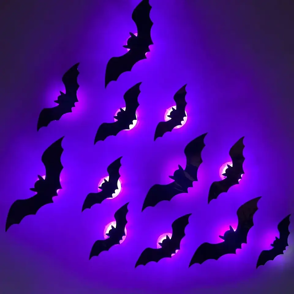 3D LED Bat Spider Night Light – Halloween Decor 10