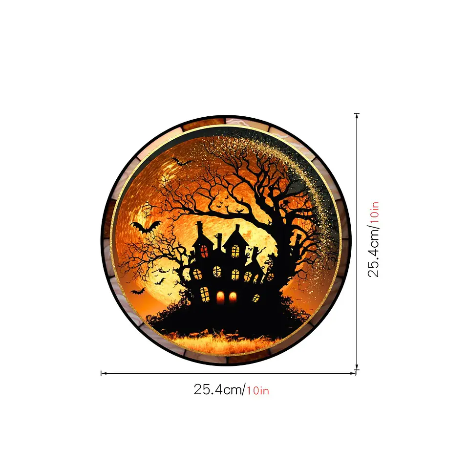 Static Glass Window Stickers – Halloween Castle & Cat 7