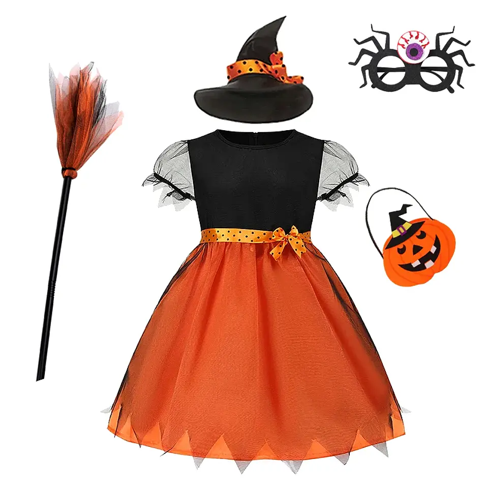 Witch Costume Set for Kids – Halloween Cosplay 7