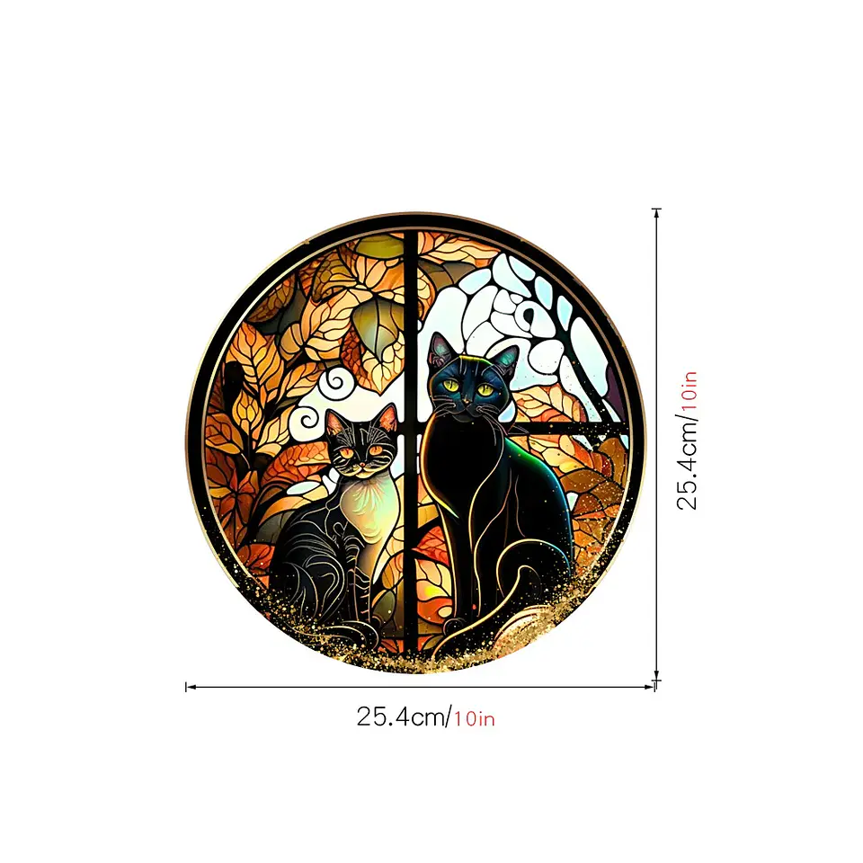 Static Glass Window Stickers – Halloween Castle & Cat 10